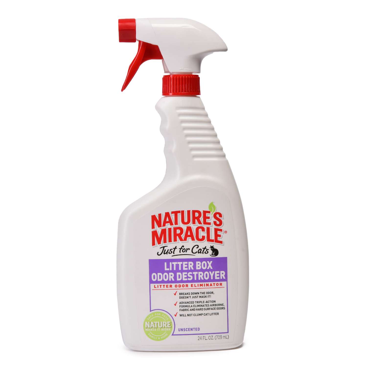 Средство Natures Miracle Litter Box Odor Destroyer устранение запаха в кошачьем туалете спрей 710мл - фото 1