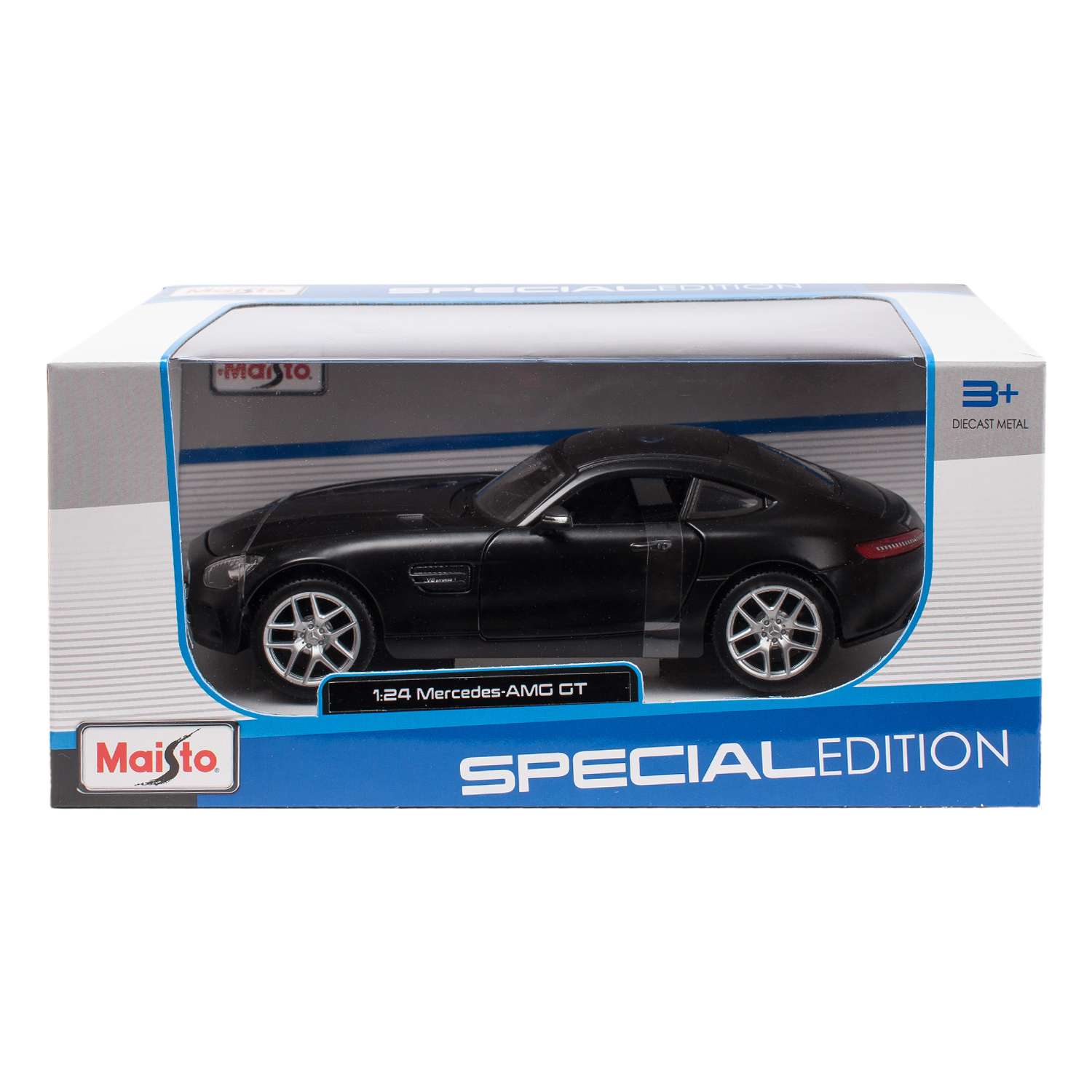 Машинка MAISTO 1:24 Mercedes AMG GT in Dull Черная 31134 31134 - фото 2