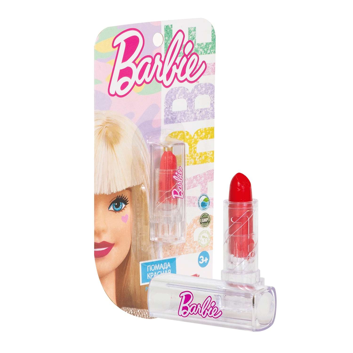 Помада для губ Barbie Красная Детская декоративная косметика для девочек - фото 1
