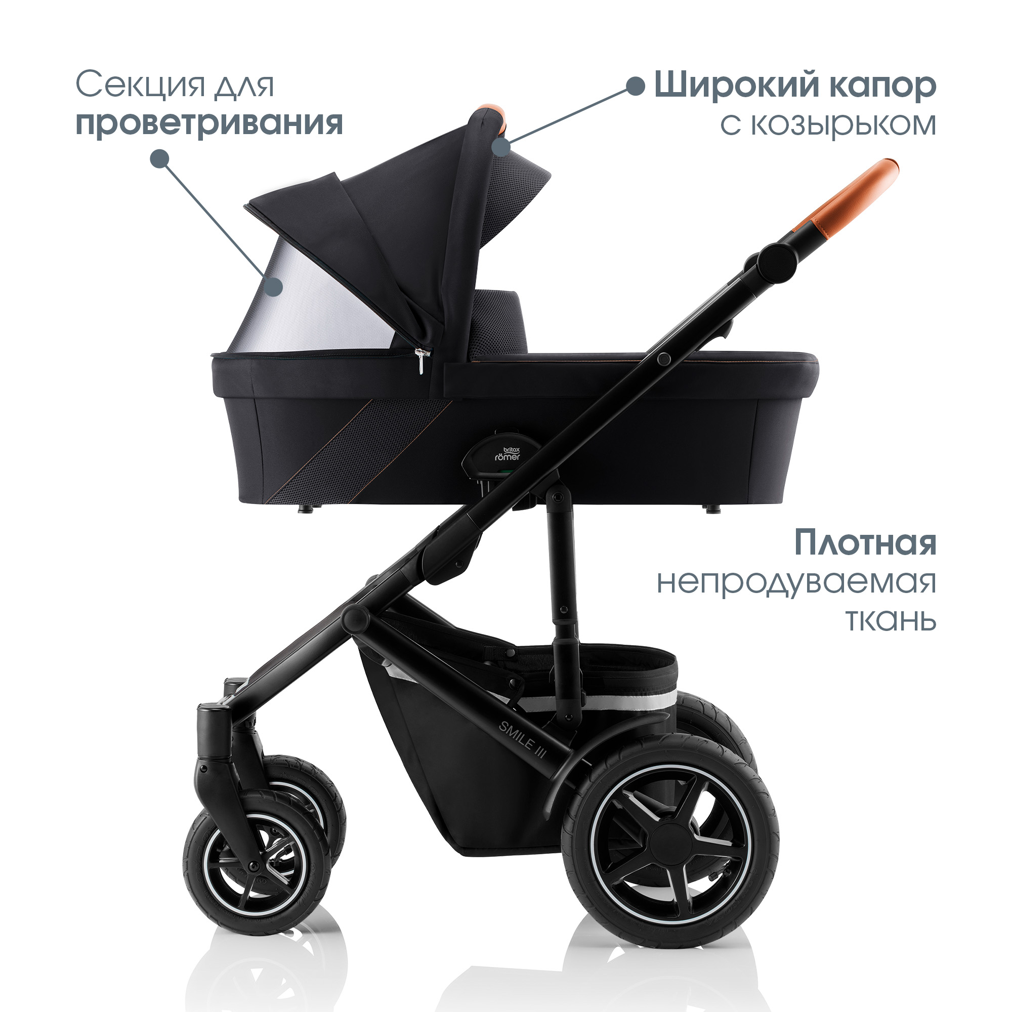 Коляска прогулочная Britax Roemer Smile III Fossil grey - фото 6