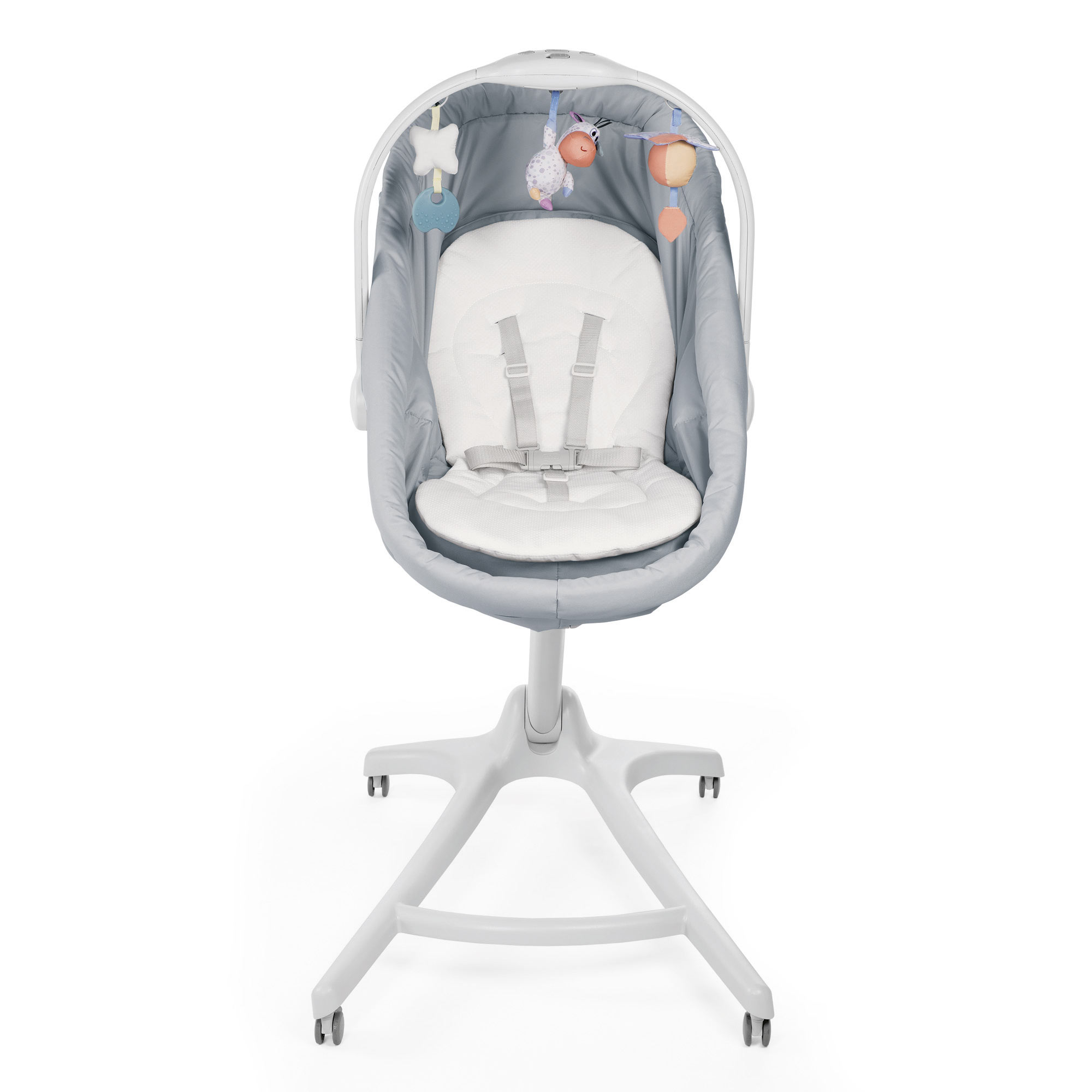 Детская кроватка Chicco Baby Hug 4in1 Grey Re_Lux овальная, (серый) - фото 8