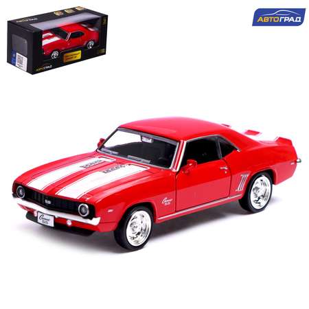 Машина Автоград металлическая CHEVROLET CAMARO SS. 1:32. открываются двери. инерция. цвет красный