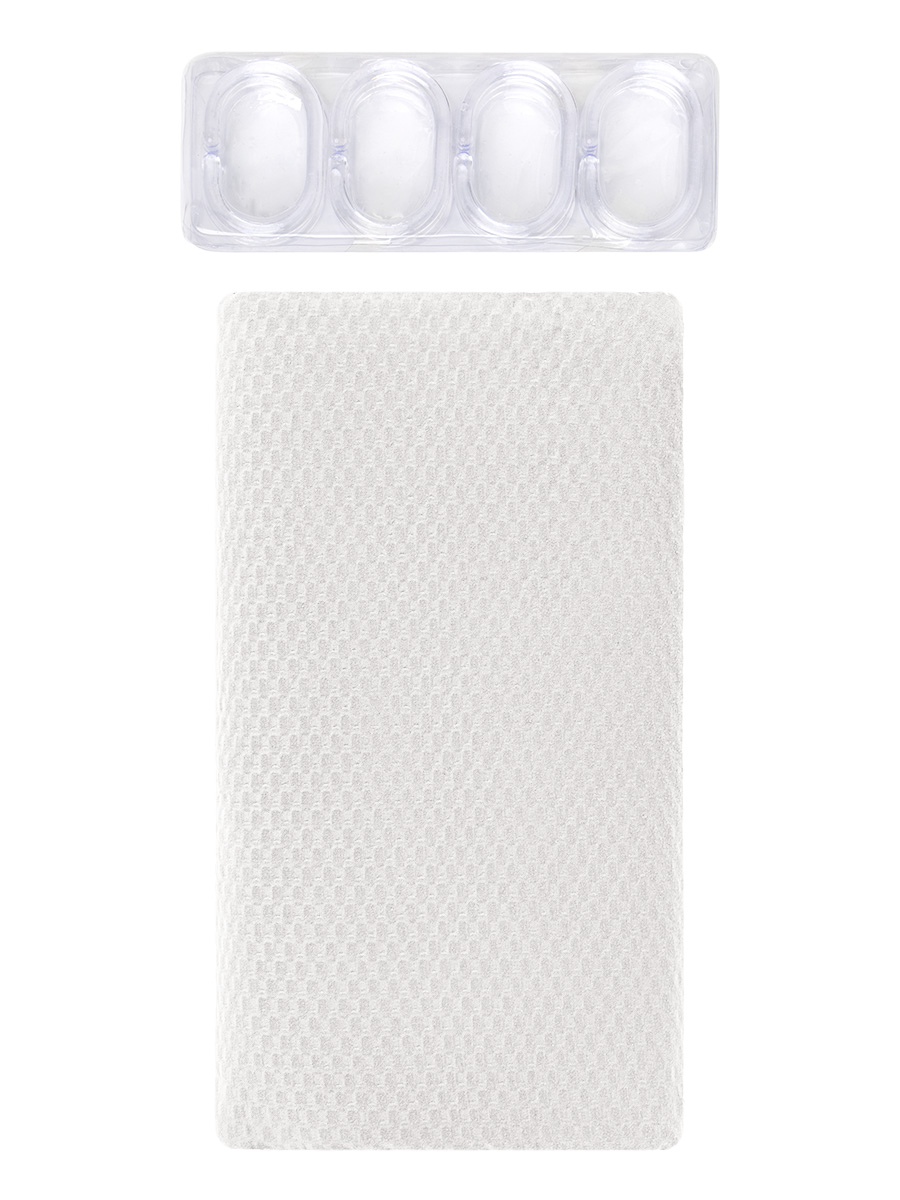 Штора для ванной DeNASTIA Эмбосс 200x200 см микрофибра белый S000128 - фото 4