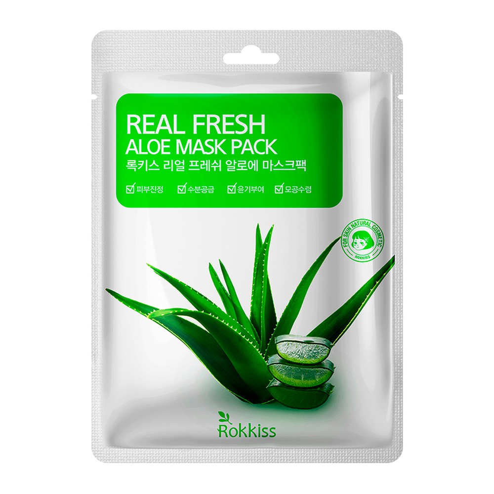 Маска тканевая Rokkiss Real fresh с экстрактом алоэ вера увлажняющая 23 мл - фото 4