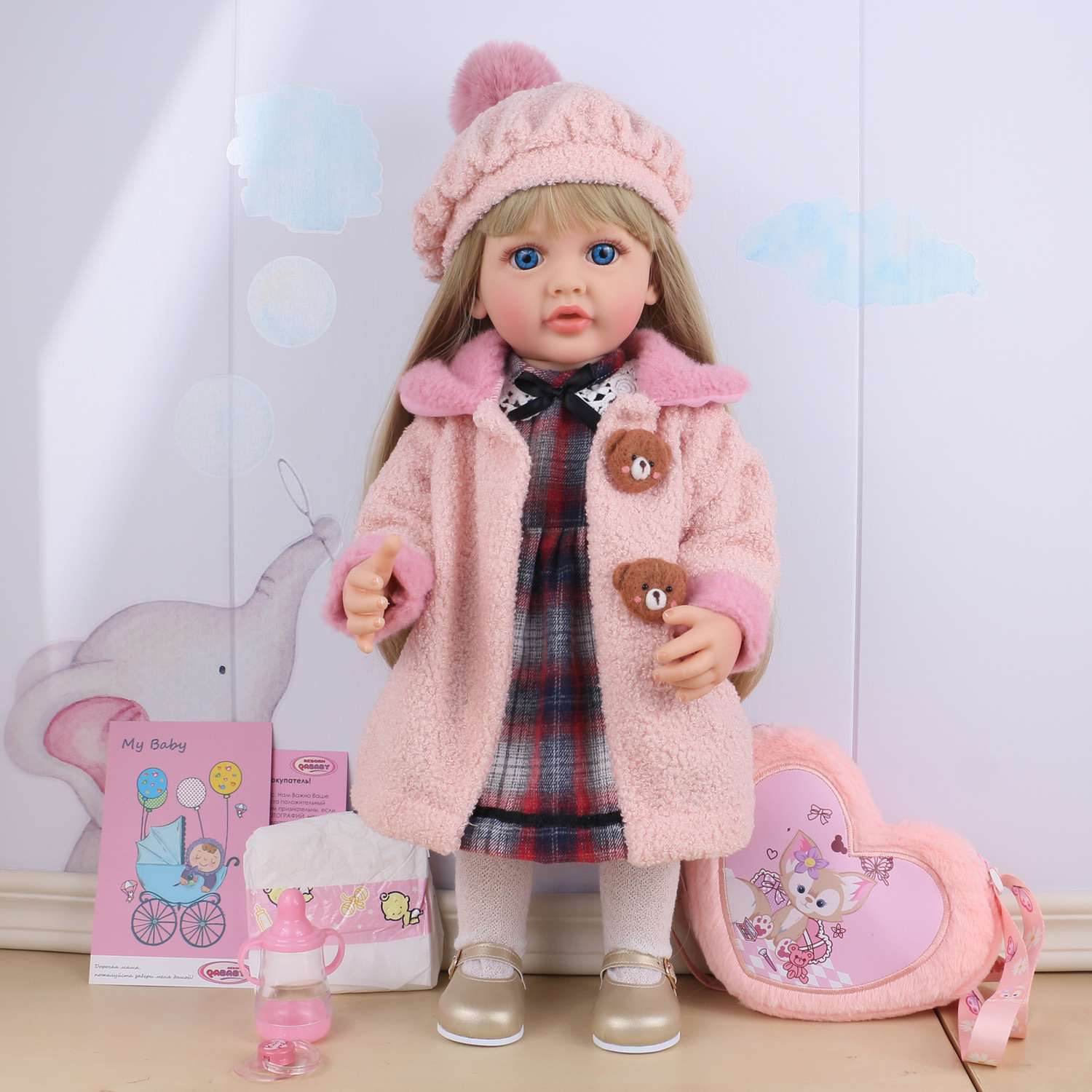 Кукла Реборн QA BABY Марианна большая пупс набор игрушки для девочки 55 см 5553 - фото 13