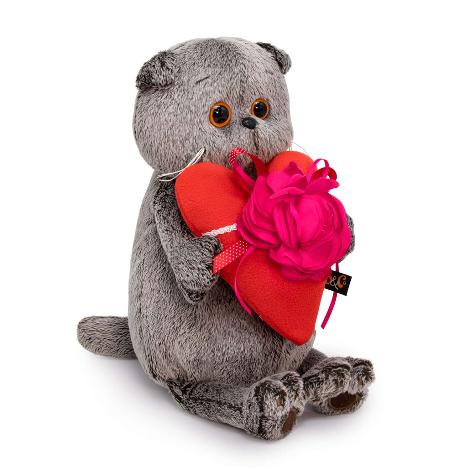 Мягкая игрушка BUDI BASA Басик и сердце с цветком 25 см Ks25-237 - фото 2