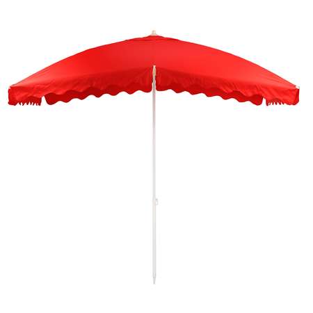 Зонт пляжный BABY STYLE от солнца большой 2х3 м плащевка с клапаном квадратный Oxford красный