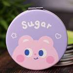 Зеркало карманное iLikeGift Sugar bear purple с увеличением