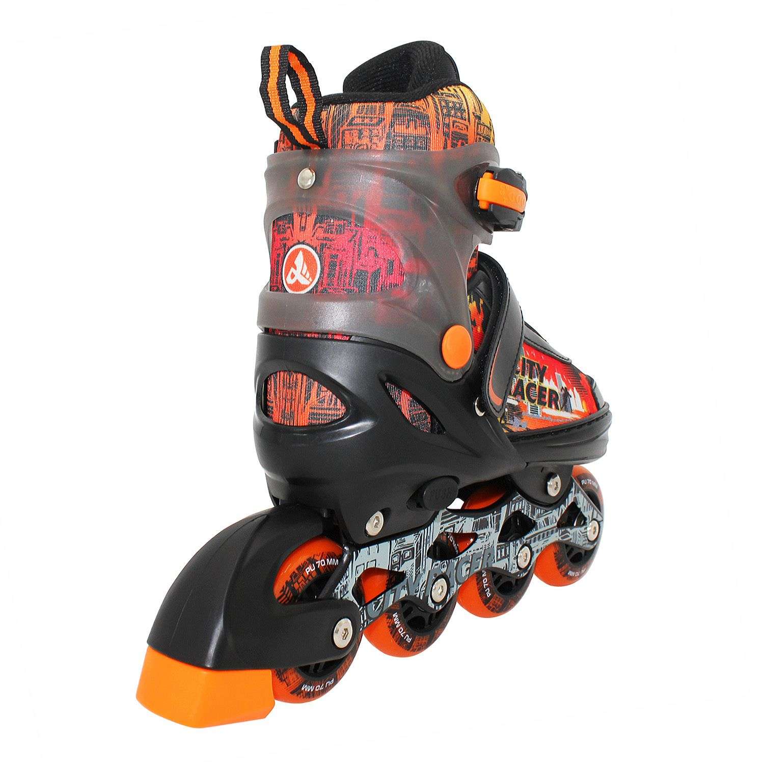 Набор роликовые коньки Sport Collection раздвижные Set City Racer Orange шлем и набор защиты в сумке размер M 33-36 - фото 7