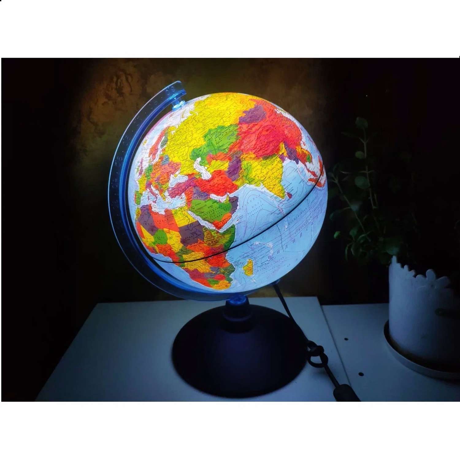 Глобус Globen Земли интерактивный рельефный диаметр 21 см с подсветкой VR очки - фото 14