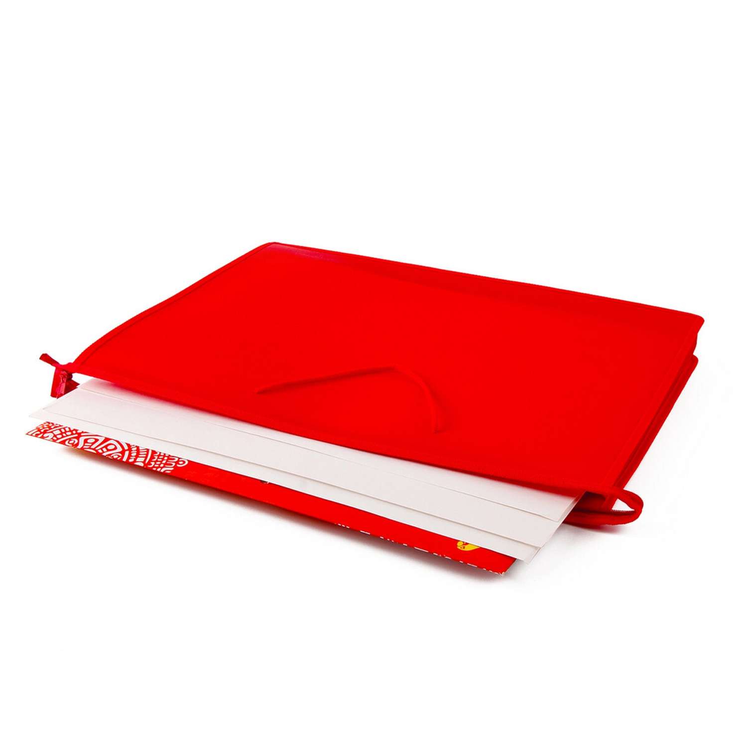 Папка Пифагор для рисунков и чертежей А3 ручки-шнурок красная - фото 5
