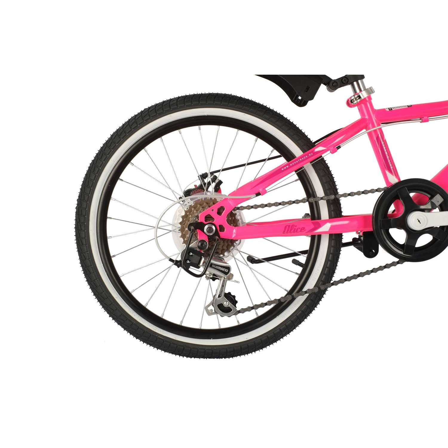 Велосипед NOVATRACK ALICE6.D 20 розовый - фото 2