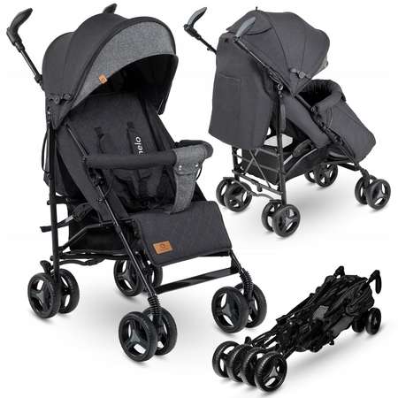 Коляска прогулочная Lionelo Irma Black/ Dark Grey