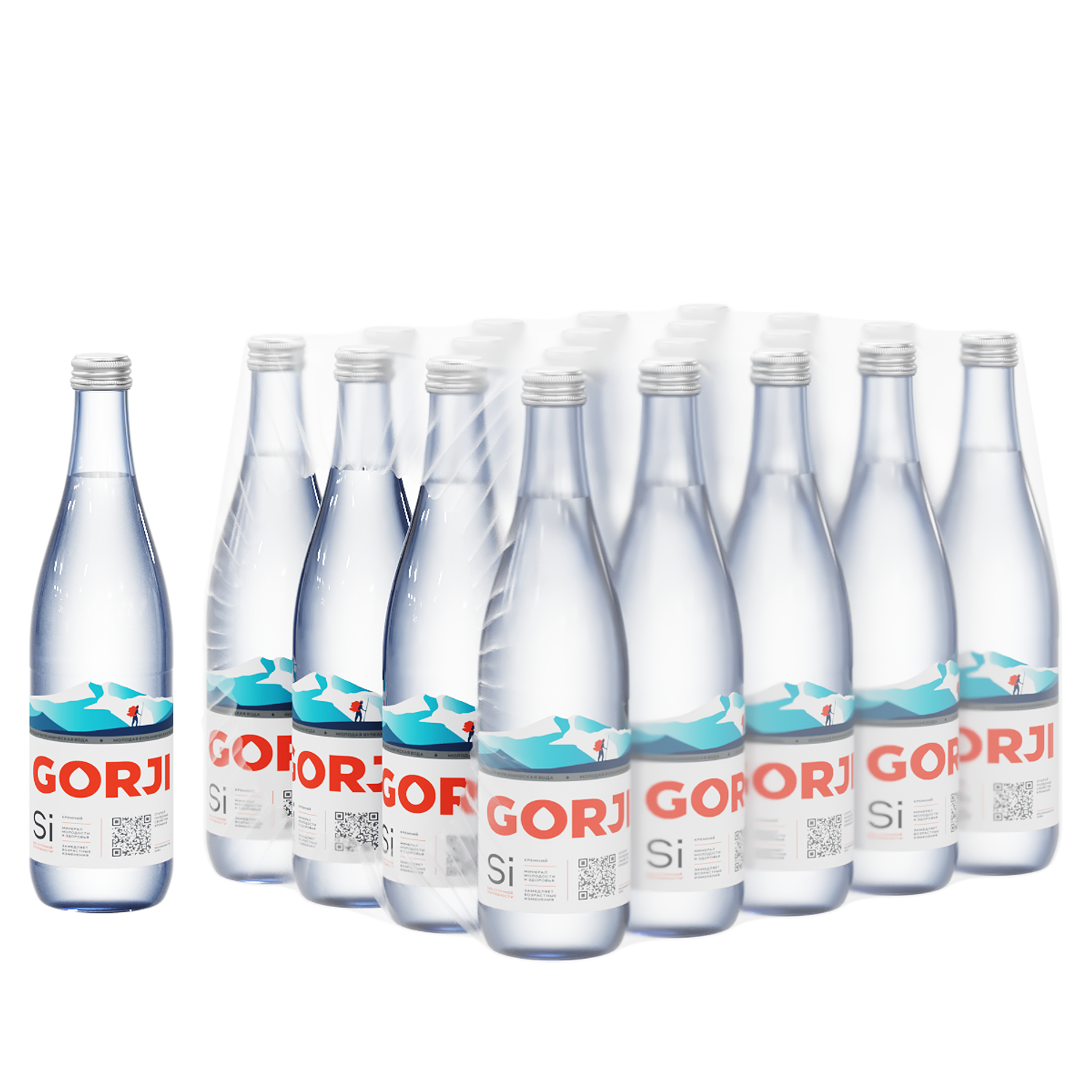 Минеральная вода GORJI природная газированная 0.5 л стекло 20шт. - фото 1