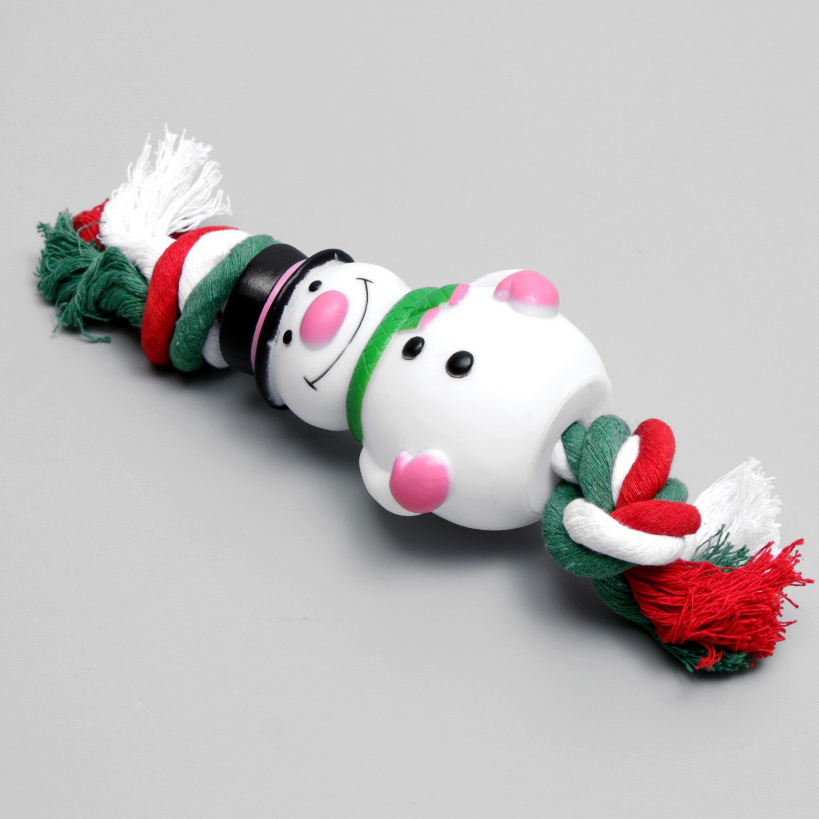 Игрушка для собак Пижон «Снеговик на канате» - фото 1