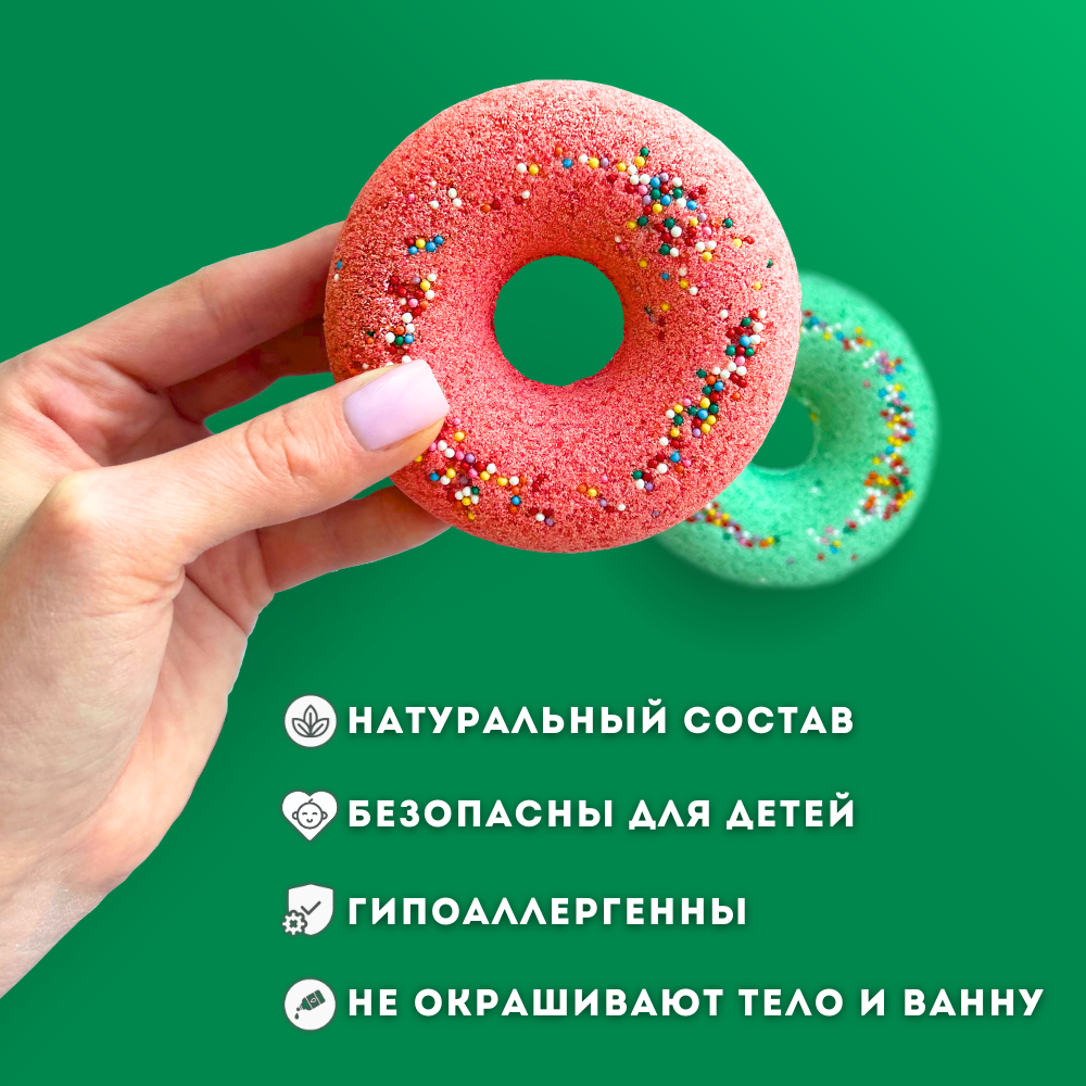 Подарочный набор Laboratory KATRIN Бомбочки для ванны "Donut's" 2шт - фото 2