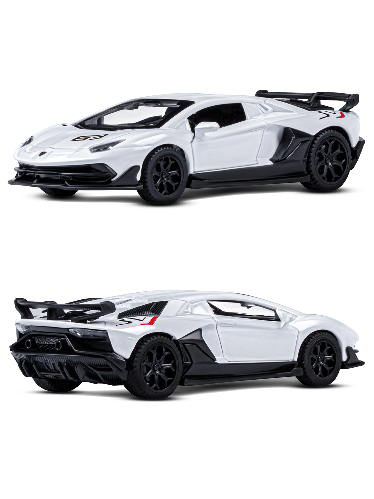 Автомобиль АВТОпанорама Lamborghini 1:43 инерционный белый JB1251558 - фото 5