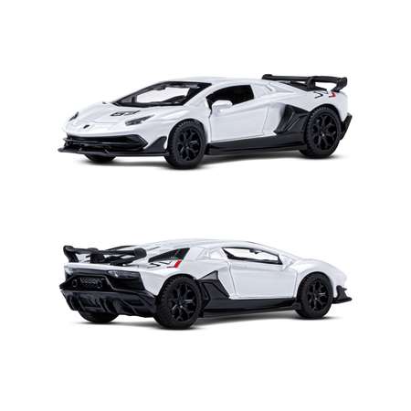 Автомобиль АВТОпанорама Lamborghini Aventador SVJ 1:43 белый