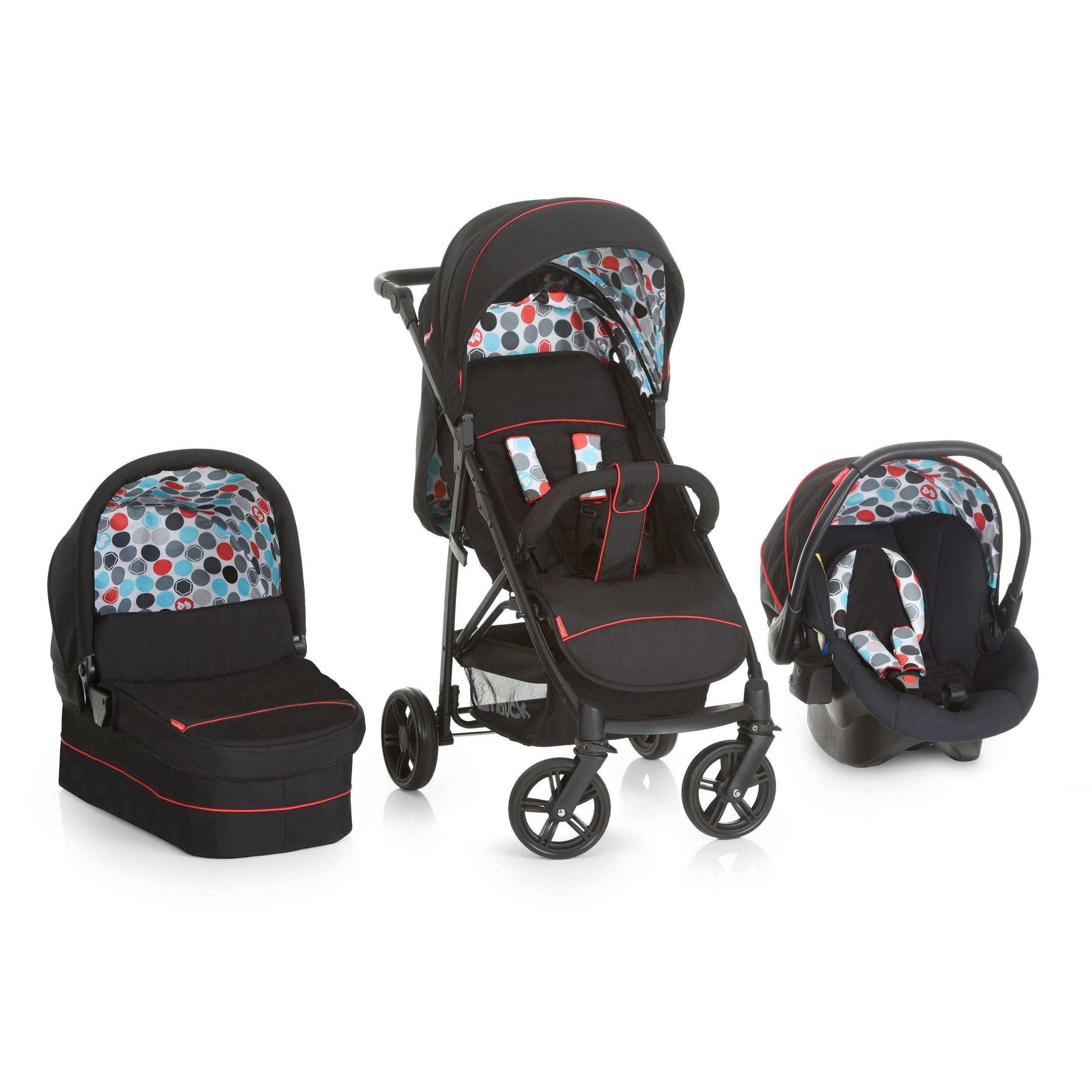 Коляска 3в1 Fisher Price Toronto 4 Trioset Gumball Black - фото 1