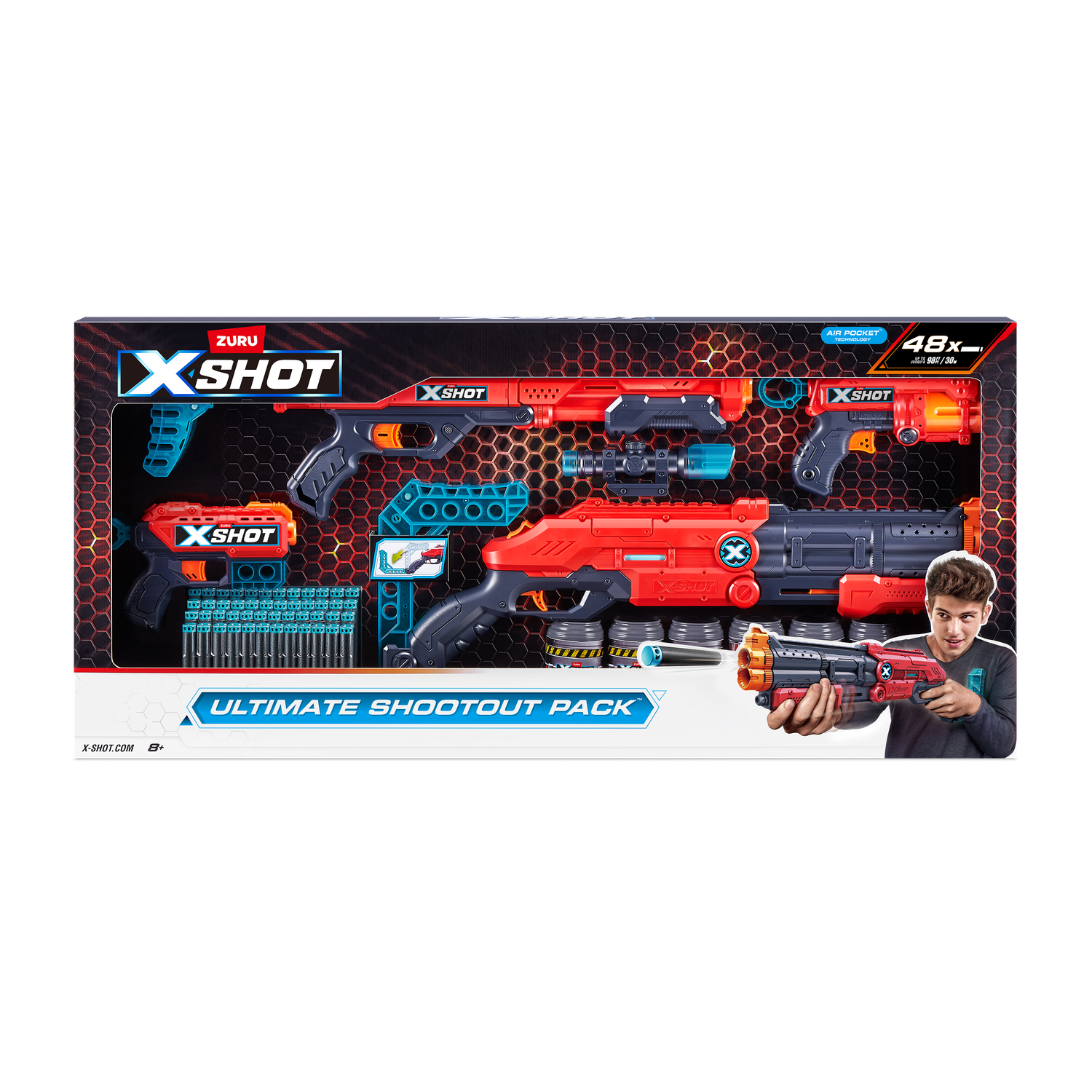 Набор для стрельбы XSHOT Комбо 4 бластера 36251-2022 - фото 13