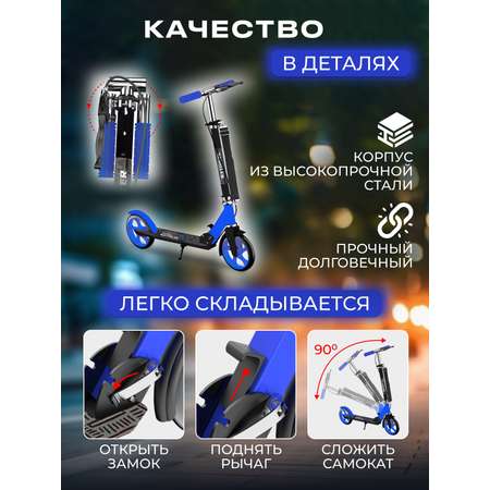 Самокат Perfetto Sport Urban Scooter PS-706 синий