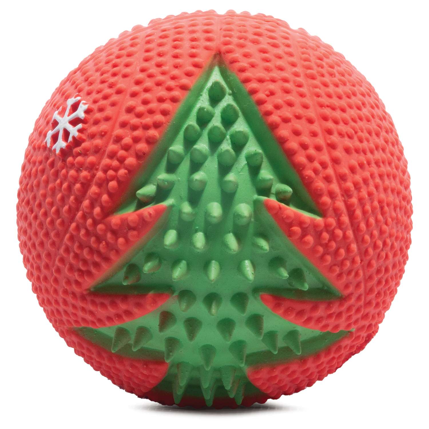 Игрушка для собак Triol New Year Мяч с ёлкой 75мм 12151150 - фото 1