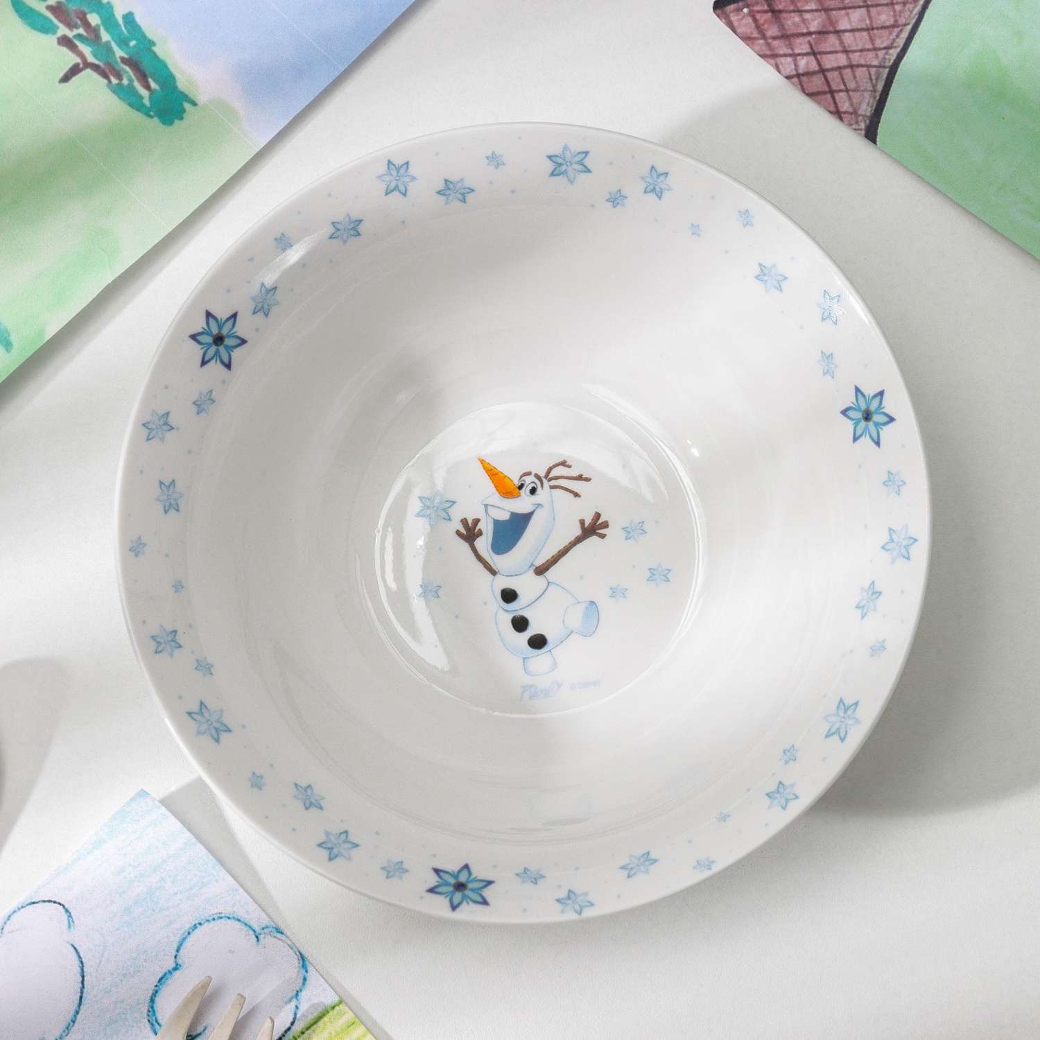 Набор посуды детский Sima-Land Холодное сердце тарелка миска кружка - фото 4