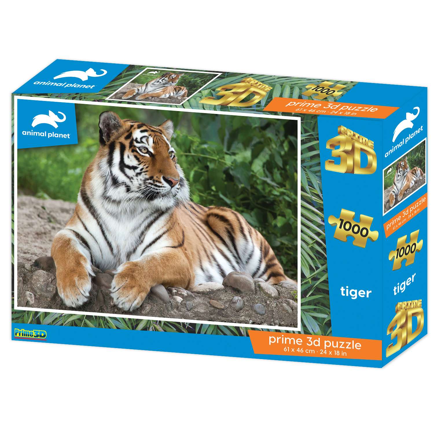 Стерео-пазл Prime 3D Тигр 1000 деталей 61 х 46 см - фото 2