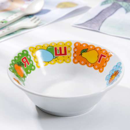Набор посуды детский Sima-Land Азбука миска кружка тарелка салатник