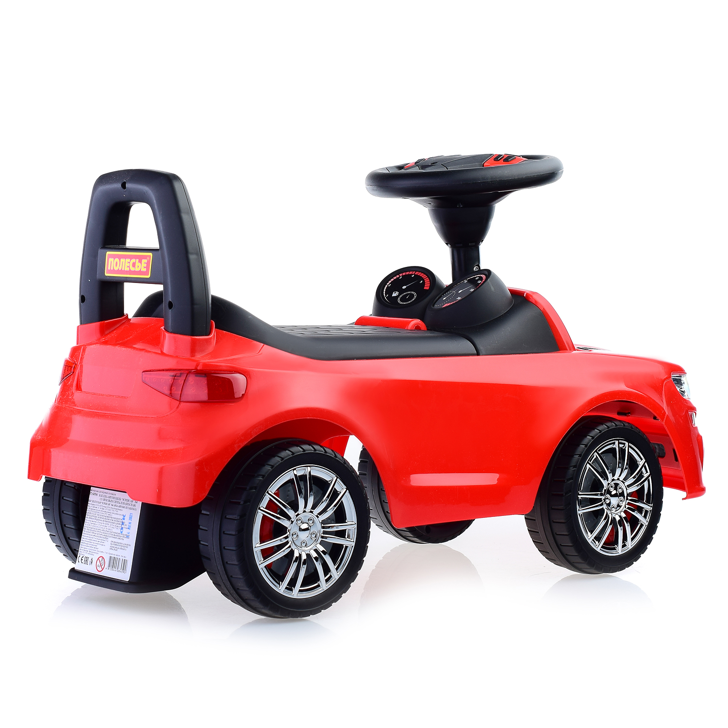 Каталка-толокар Полесье автомобиль SuperCar №6 со звуковым сигналом красная - фото 2