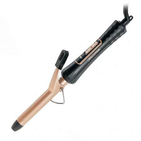 Стайлер для завивки волос Аксинья КС-804 черный с золотым керамическое покрытие d 19 мм 35 Вт