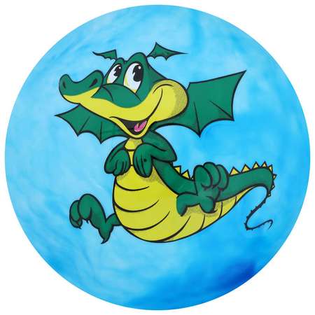 Мяч Zabiaka детский «Динозаврики». d=25 см. 60 г. цвет голубой. рисунок