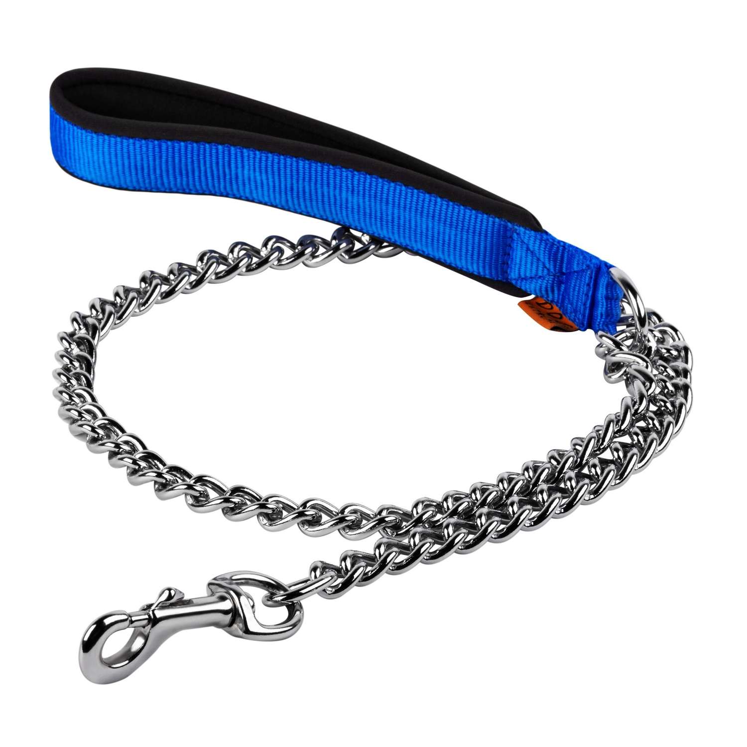 Поводок-цепь для собак Dog Extreme мелких пород с ручкой Синий 43572 - фото 1