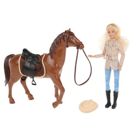Кукла Lucy Наша Игрушка На прогулке на лошади