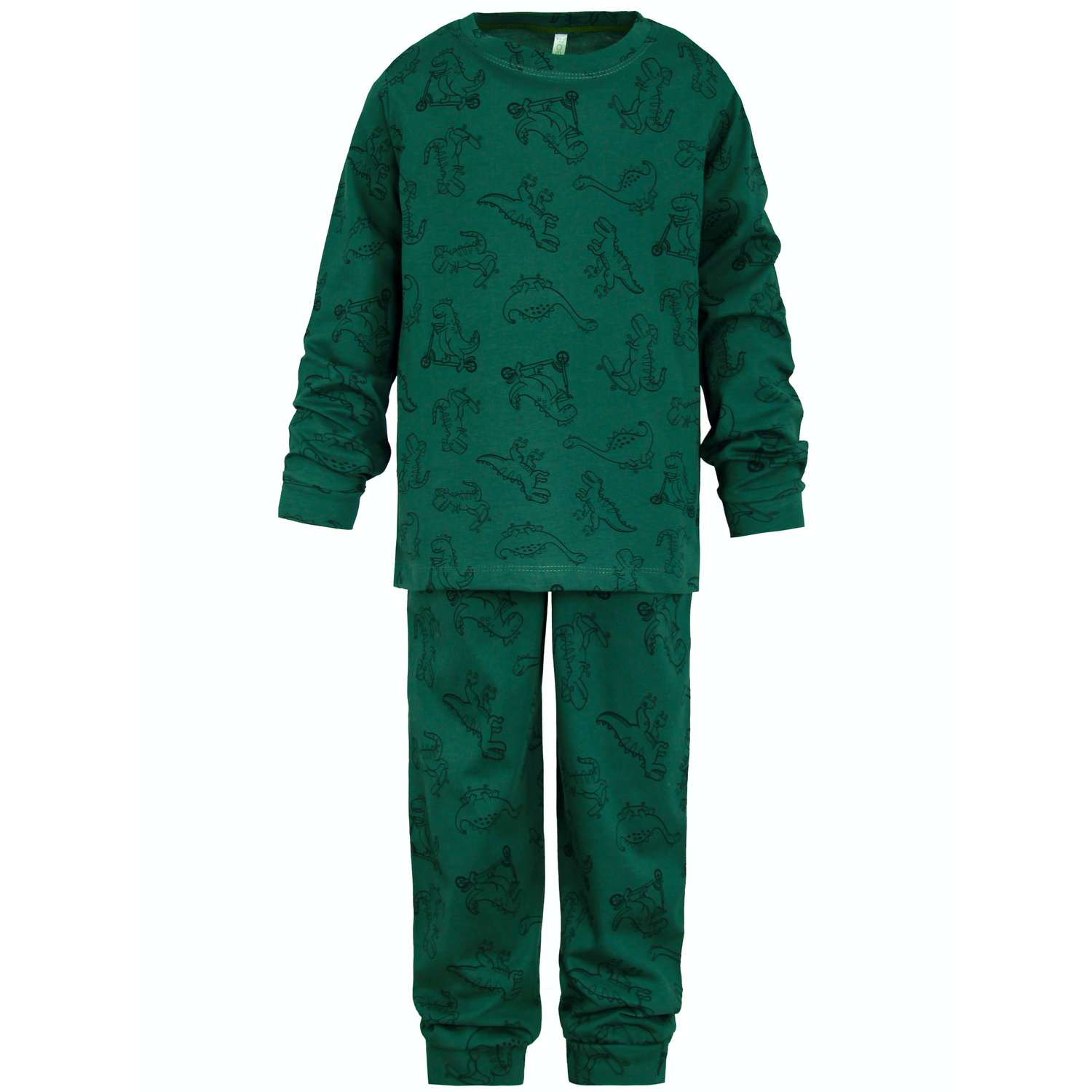 Пижама ИНОВО GS1174/темно-зеленый-дино - фото 1