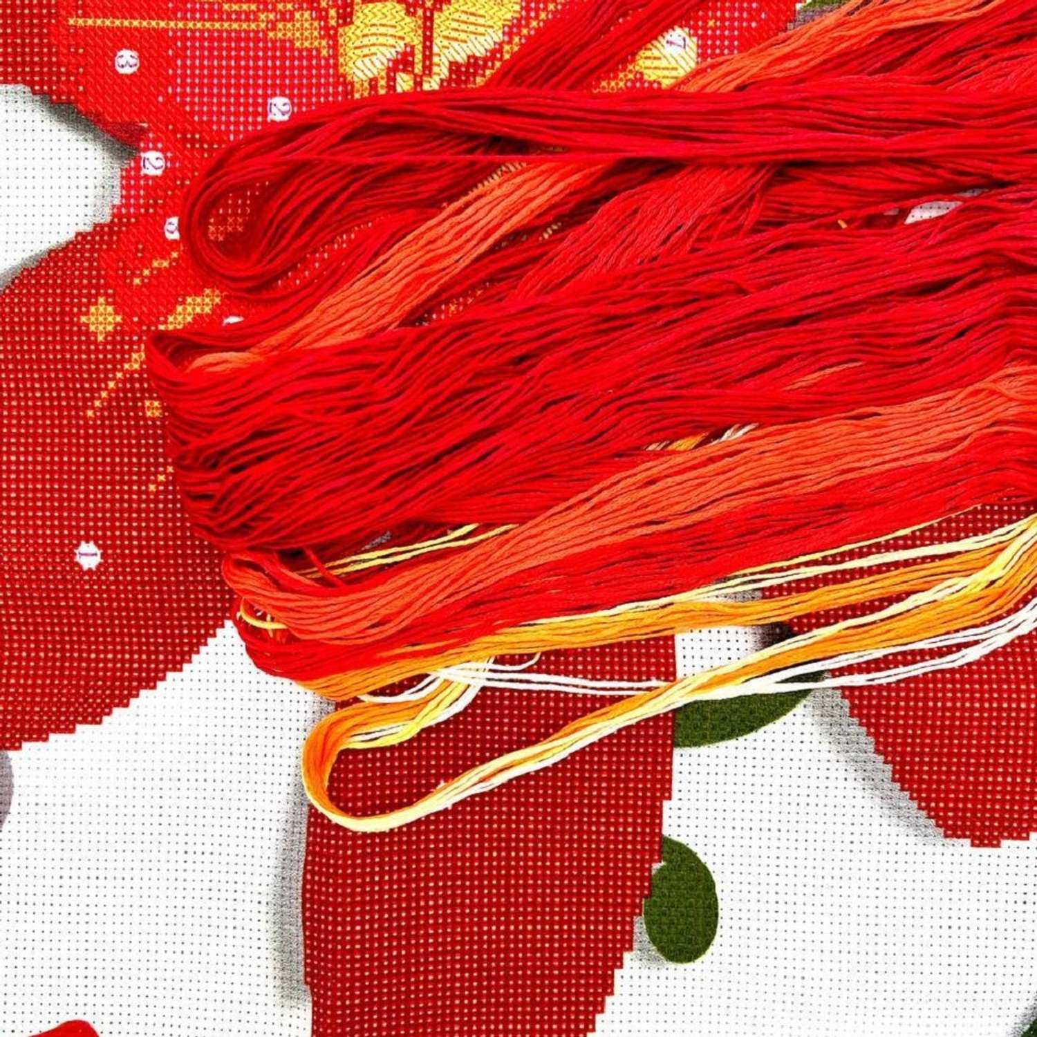 Набор для вышивания крестом Darvish Красная лилия наволочка - фото 5
