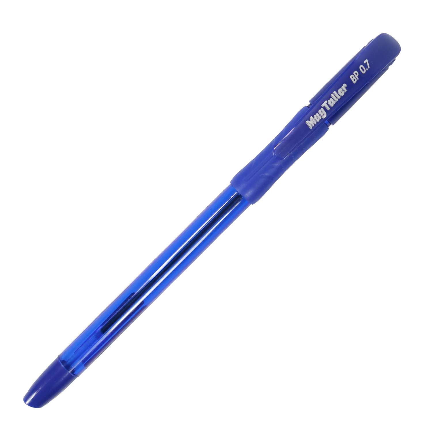 Ручки шариковые MAGTALLER Splash синие с резиновым грипом 50 штук - фото 2