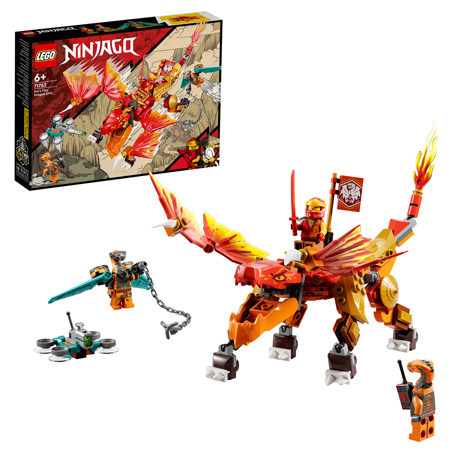 Конструктор LEGO Ninjago Огненный дракон ЭВО Кая 71762 - фото 1