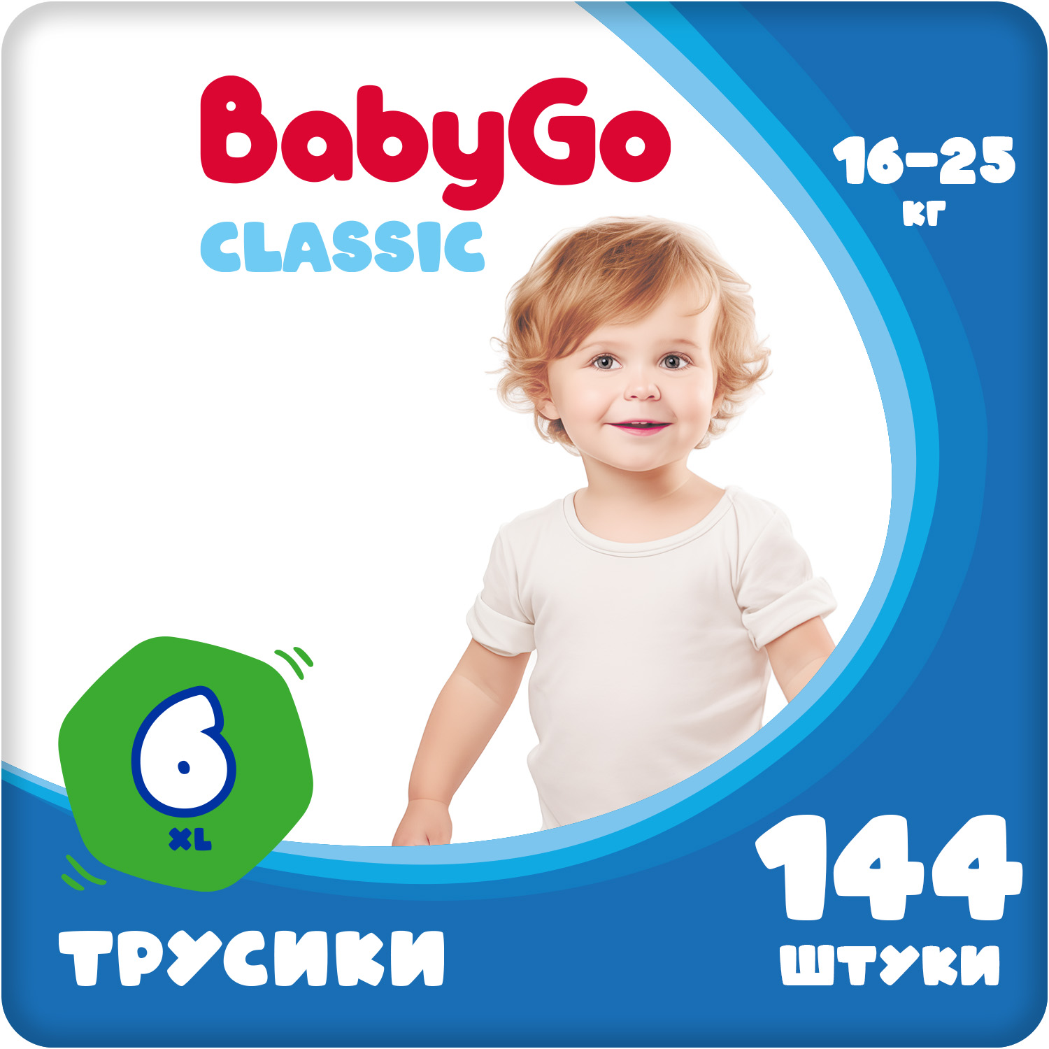 Трусики Baby Go XL 16-25кг 144шт - фото 1