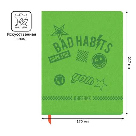 Дневник 1-11 класс BG 48 листов ЛАЙТ Bad habits