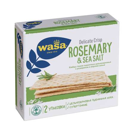 Хлебцы Wasa пшеничные розмарин-морская соль 190г