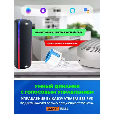 Умная розетка CatchNgo беспроводная WiFi 20А голубой