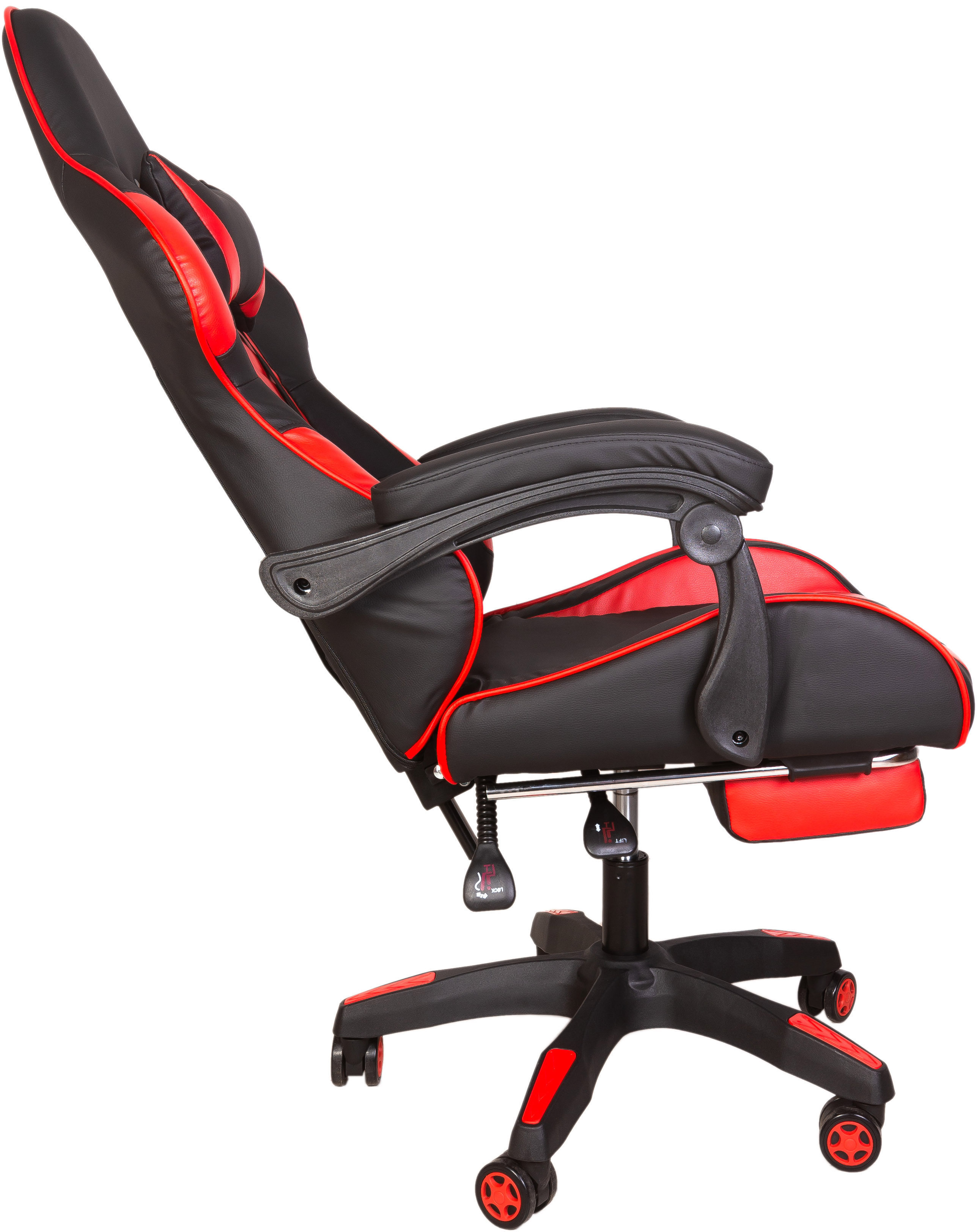 Компьютерное кресло GRAMBER чёрно-красный экокожа - фото 3