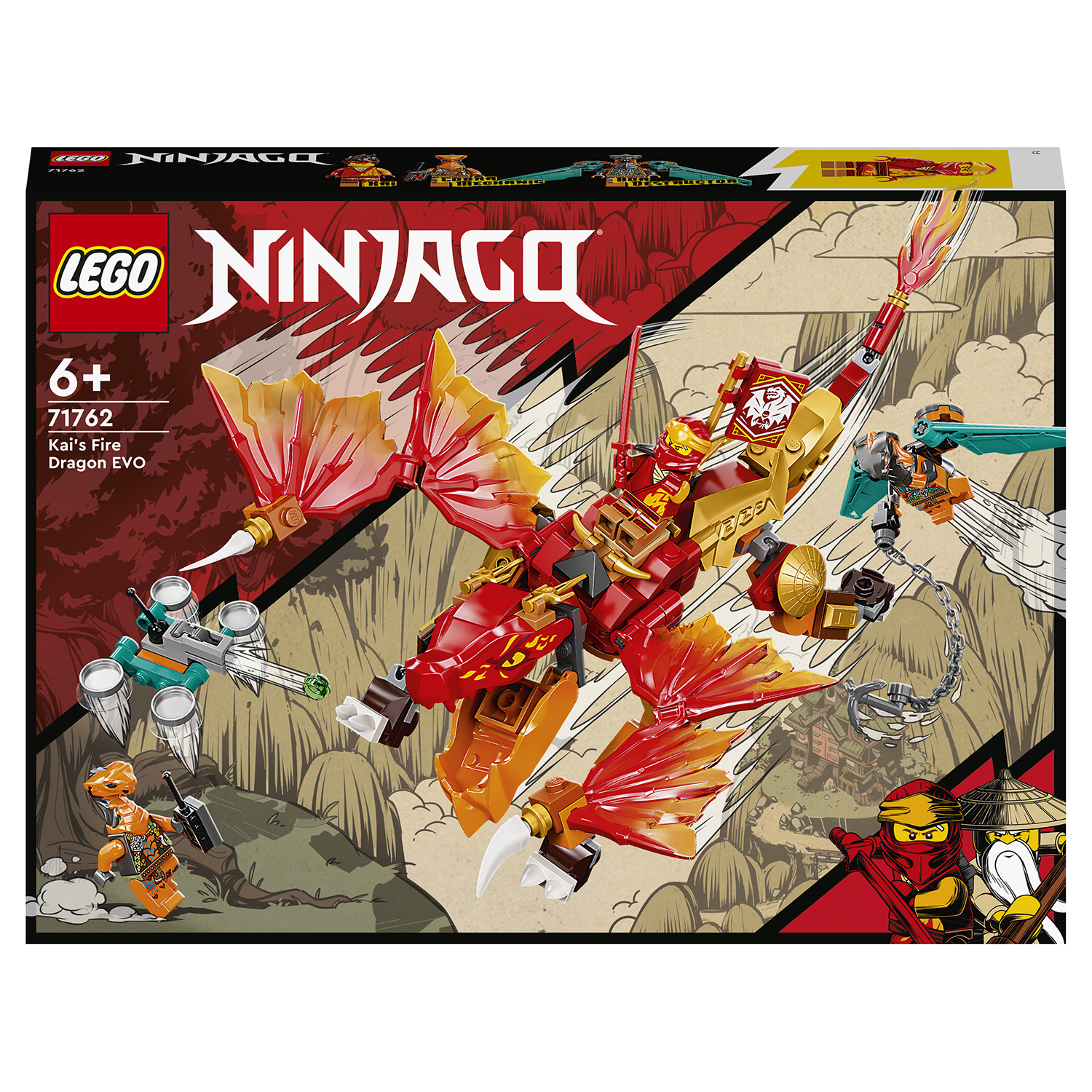 Конструктор LEGO Ninjago Огненный дракон ЭВО Кая 71762 страна производства  Китай 71762 купить по цене 2589 ₽ в интернет-магазине Детский мир