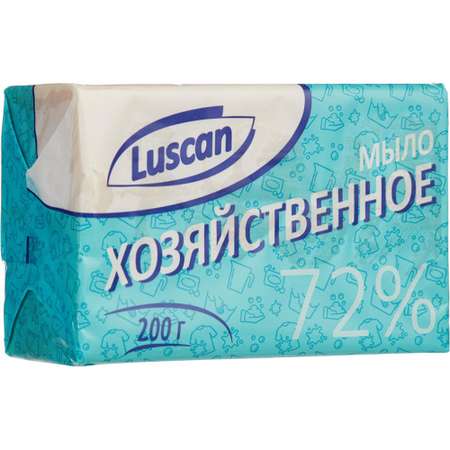 Мыло хозяйственное Luscan 72% в обертке 200 г 4 штуки