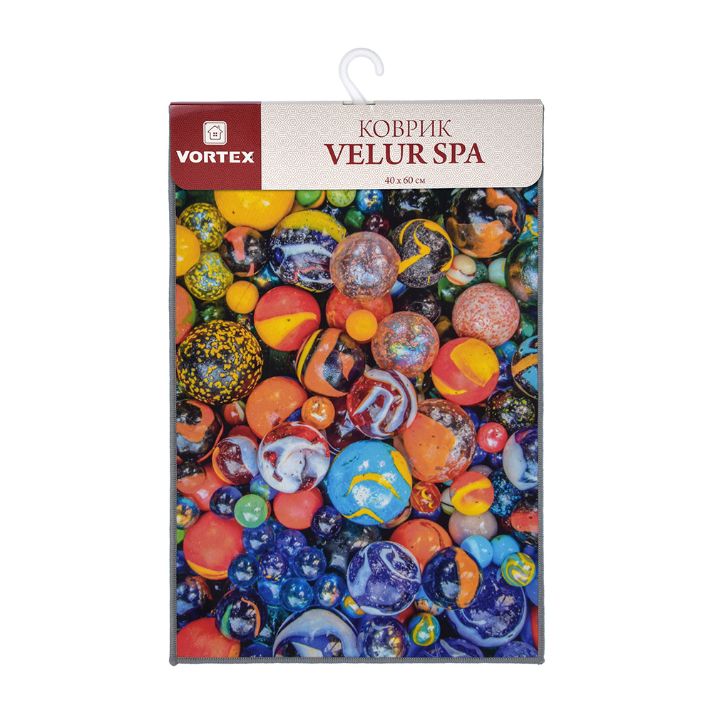 Коврик влаговпитывающий Vortex Velur SPA 40х60 см Марблс - фото 6