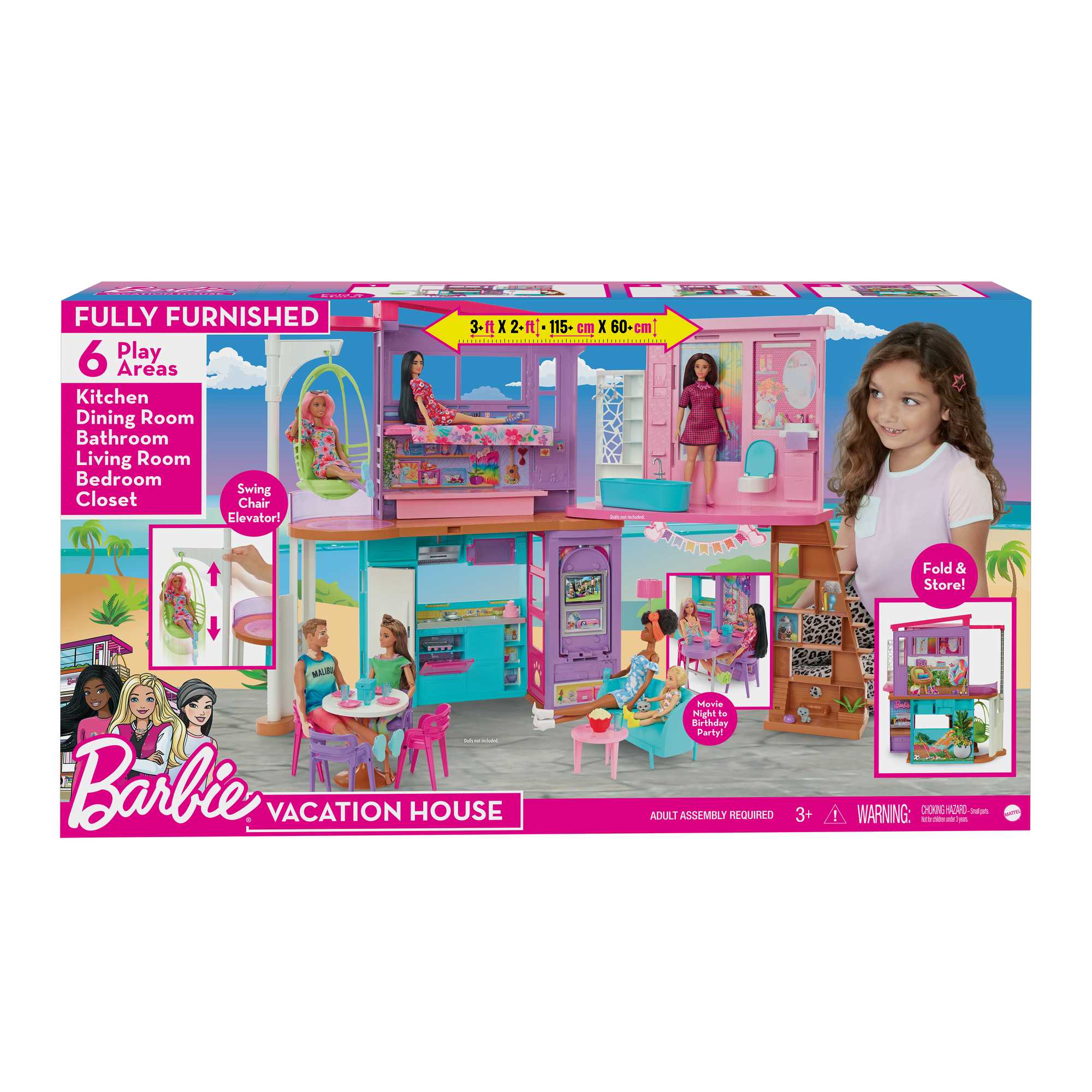 Дом для кукол Barbie Дом отдыха HCD50 купить по цене 13999 ₽ в  интернет-магазине Детский мир