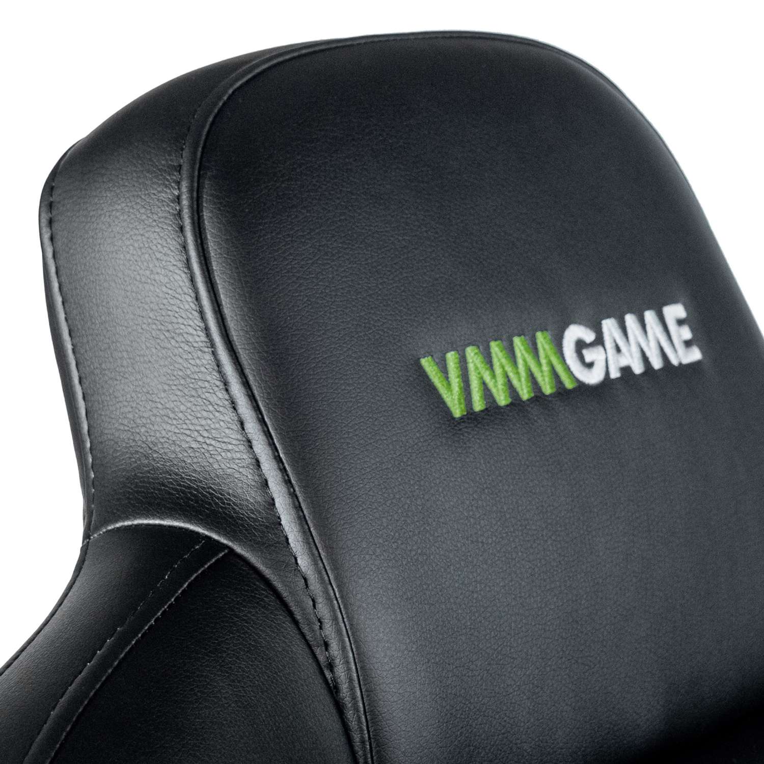 Кресло компьютерное VMMGAME UNIT кожа Черно - черный - фото 8