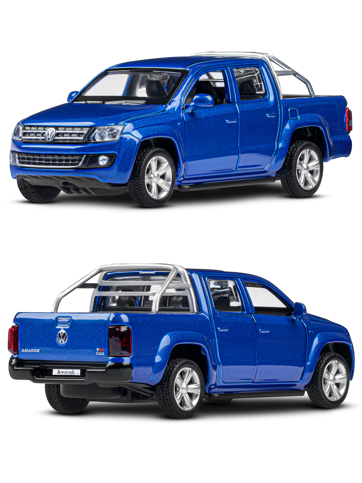 Пикап АВТОпанорама Volkswagen Amarok 1:46 синий JB1251274 - фото 5