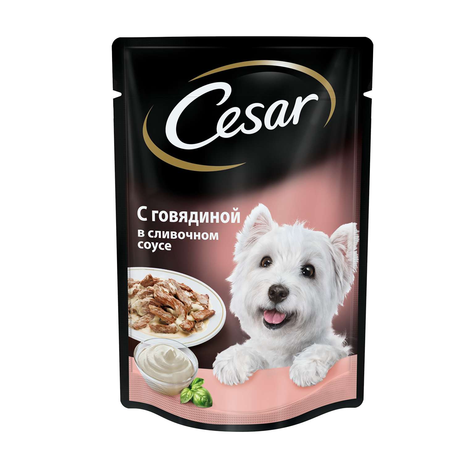 Корм для собак Cesar 100г с говядиной в сливочном соусе пауч - фото 1